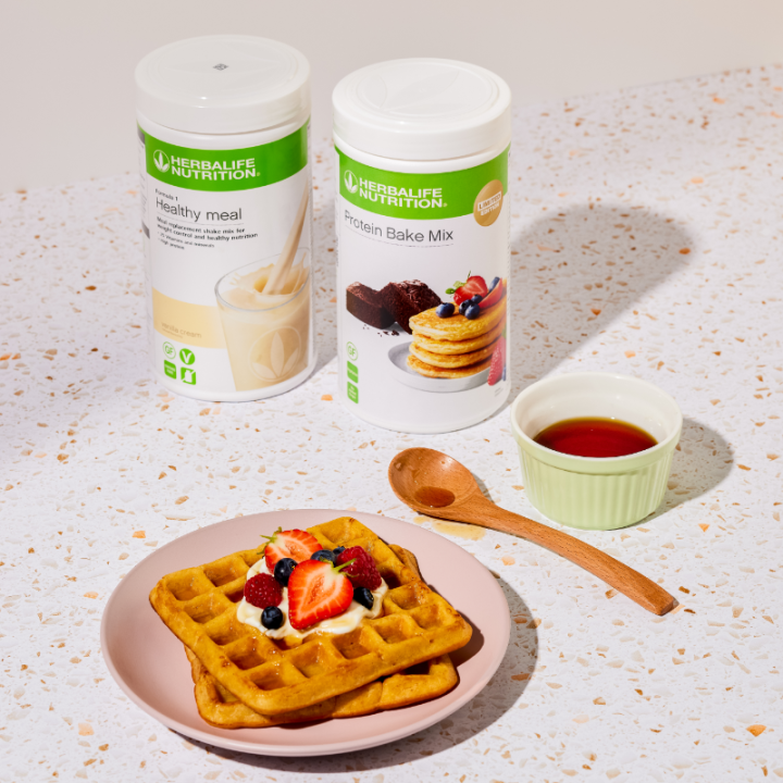 Préparation protéinée à cuisiner Herbalife Nutrition. Vegan sans gluten, boîte de 480 g