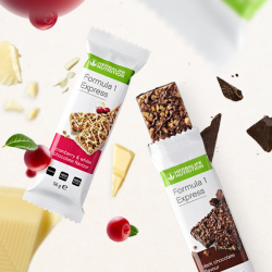 Barres repas protéinées Formula 1 Express Chocolat  Herbalife cranberry chocolat blanc 