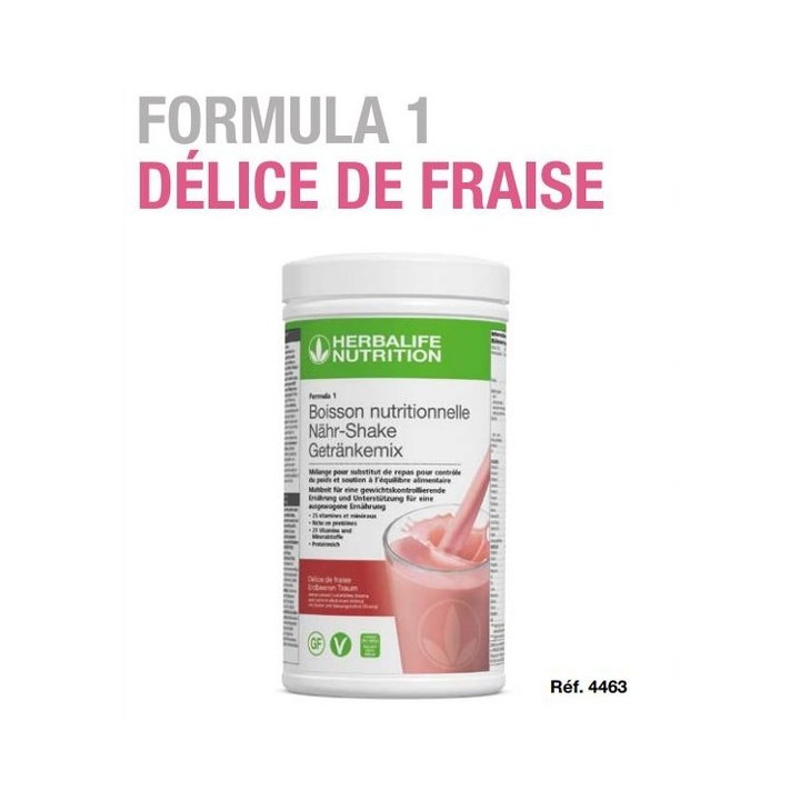 Boisson Formula 1 Herbalife délice de fraise pour stabiliser le poids