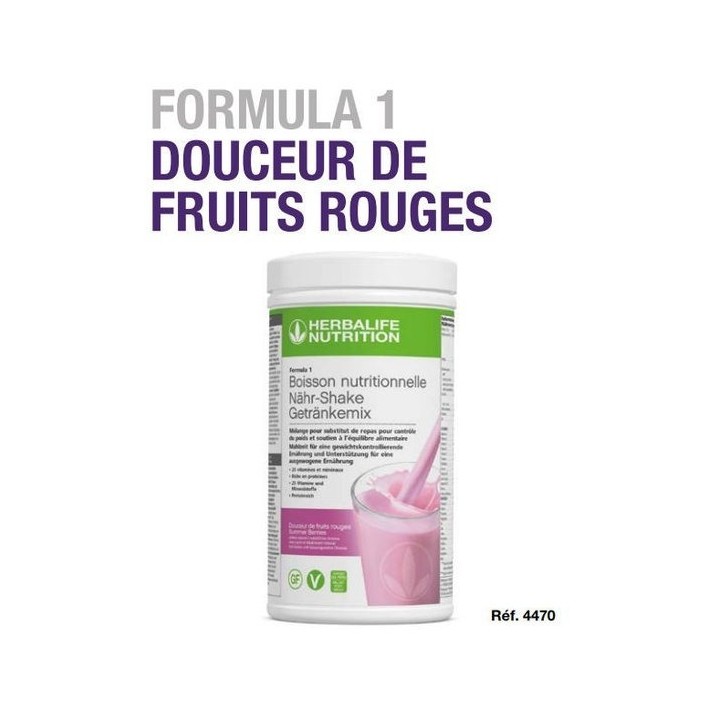 Boisson Formula 1 Herbalife délice de fruits rouges pour stabiliser le poids