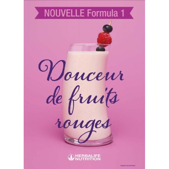 Boisson Formula 1 Herbalife délice de fruits rouges pour stabiliser le poids