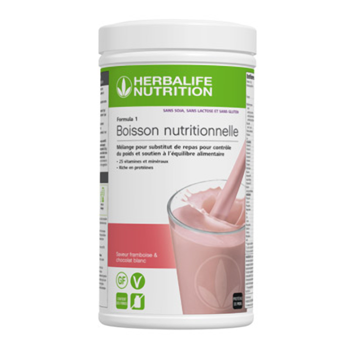 Boisson Formula 1 Herbalife framboise & chocolat blanc pour stabiliser le poids